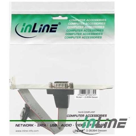 33208, DB9, 10pin, Femmina / femmina, Grigio, Metallo, 0,25m - Foto 1